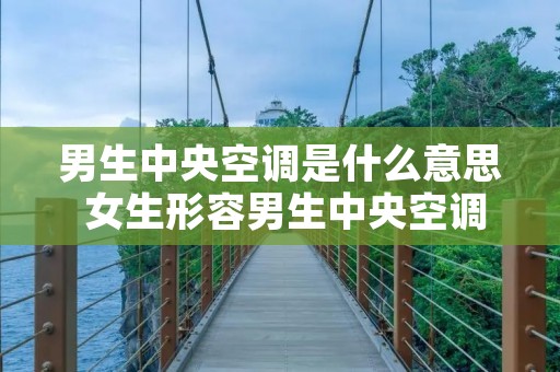 男生中央空调是什么意思 女生形容男生中央空调是什么意思