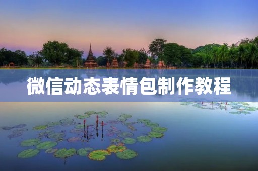 微信动态表情包制作教程：让聊天更有趣