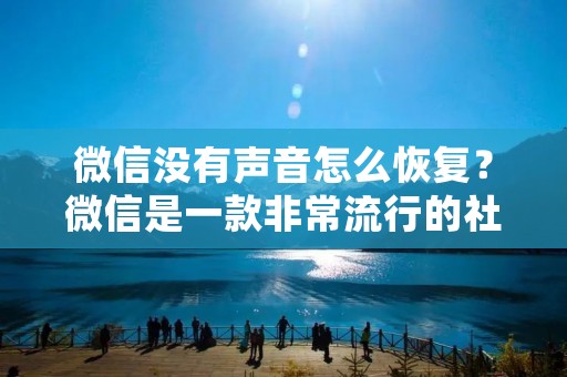 微信没有声音怎么恢复?微信是一款非常流行的社交软件,它可以让用户轻松地与朋友、家人和同事保持联系。然而,有时候用户可能会遇到微信没有声音的问题,这会影响到用户正常使用微信的体验。那么,当你发现微信没有声音时,应该怎么办呢?下面我们来详细介绍一下。 微信没有声音怎么恢复?微信是一款非常流行的社交软件,它可以让用户轻松地与朋友、家人和同事保持联系。然而,有时候用户可能会遇到微信没有声音的问题,这会影响到用户正常使用微信的体验。那么,当你发现微信没有声音时,应该怎么办呢?下面我们来详细介绍一下。
