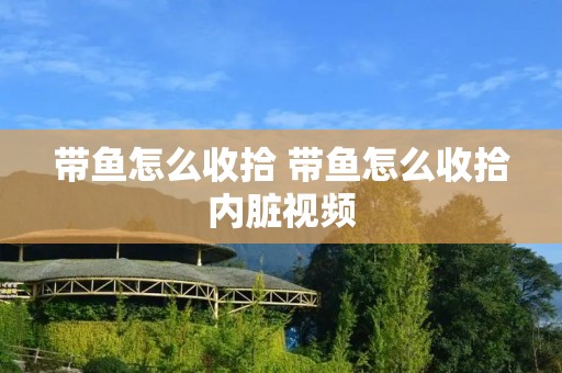 带鱼怎么收拾 带鱼怎么收拾内脏视频