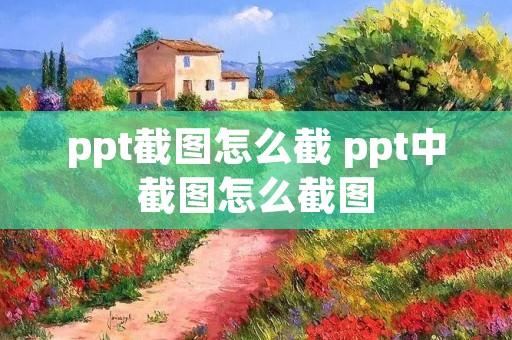 ppt截图怎么截 ppt中截图怎么截图