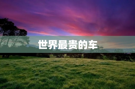 世界最贵的车:劳斯莱斯幻影“Sweptail”