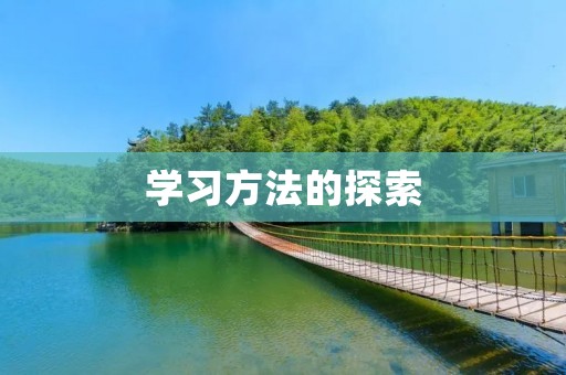 学习方法的探索