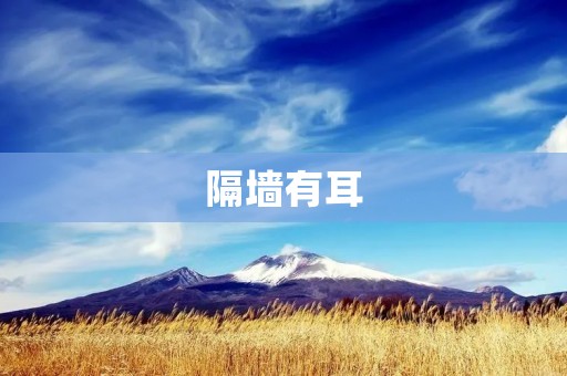 隔墙有耳:如何保护个人隐私? 隔墙有耳:如何保护个人隐私?