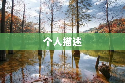 个人描述:我是一个热爱学习和探索的人 个人描述:我是一个热爱学习和探索的人