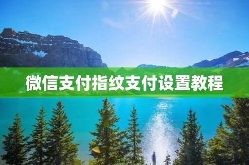 微信支付指纹支付设置教程 微信支付指纹支付设置教程