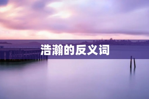 浩瀚的反义词:微小