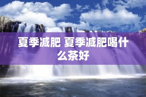 夏季减肥 夏季减肥喝什么茶好
