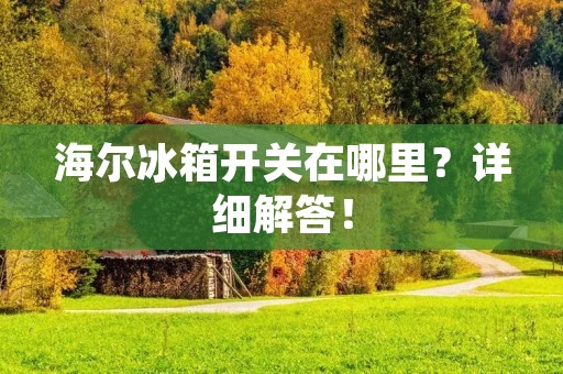 海尔冰箱开关在哪里？详细解答！