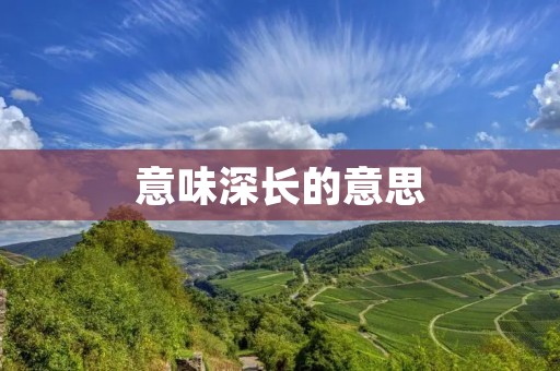 意味深长的意思:探究语言背后的深层含义