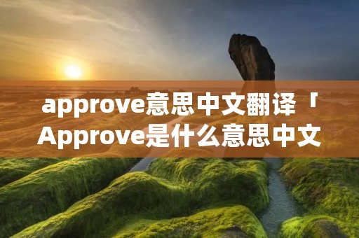 approve意思中文翻译「Approve是什么意思中文」 approve意思中文翻译「Approve是什么意思中文」
