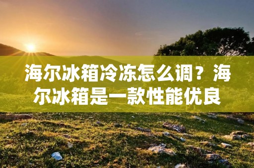 海尔冰箱冷冻怎么调?海尔冰箱是一款性能优良、品质可靠的家用电器,它的冷冻功能对于储存食品、保持食品新鲜度非常重要。那么,如何调整海尔冰箱的冷冻功能呢?下面就让我们来详细了解一下。 海尔冰箱冷冻怎么调?海尔冰箱是一款性能优良、品质可靠的家用电器,它的冷冻功能对于储存食品、保持食品新鲜度非常重要。那么,如何调整海尔冰箱的冷冻功能呢?下面就让我们来详细了解一下。