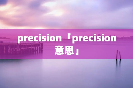 precision「precision意思」