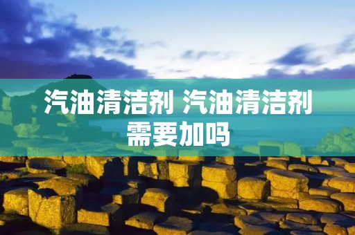 汽油清洁剂 汽油清洁剂需要加吗