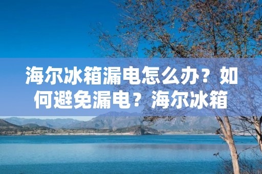 海尔冰箱漏电怎么办？如何避免漏电？海尔冰箱是一款质量优良的电器产品，但是在长时间使用过程中，可能会出现漏电的问题。漏电不仅会损害海尔冰箱本身，还会对人身安全造成威胁。因此，我们需要及时采取措施，解决海尔冰箱漏电问题，保障我们的生活质量和安全。