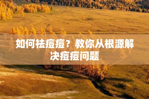 如何祛痘痘?教你从根源解决痘痘问题 如何祛痘痘?教你从根源解决痘痘问题