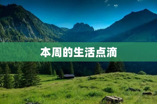 本周的生活点滴