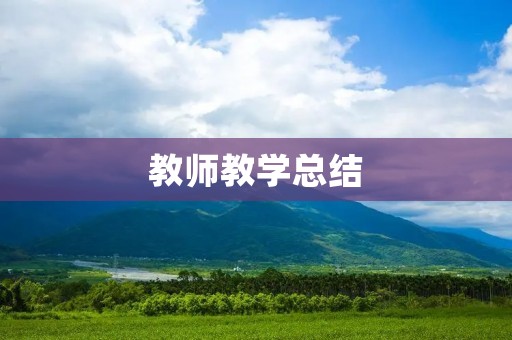 教师教学总结:打造高效课堂