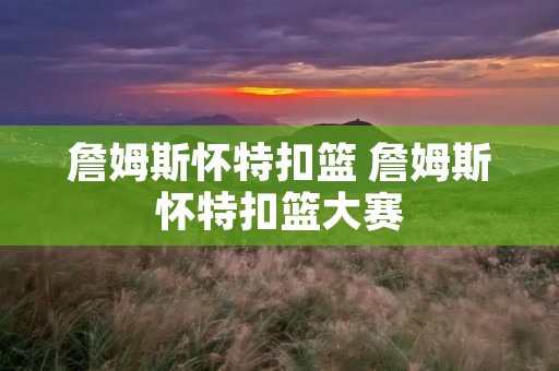 詹姆斯怀特扣篮 詹姆斯怀特扣篮大赛