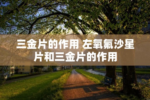 三金片的作用 左氧氟沙星片和三金片的作用 三金片的作用 左氧氟沙星片和三金片的作用
