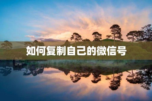 如何**自己的微信号 如何**自己的微信号