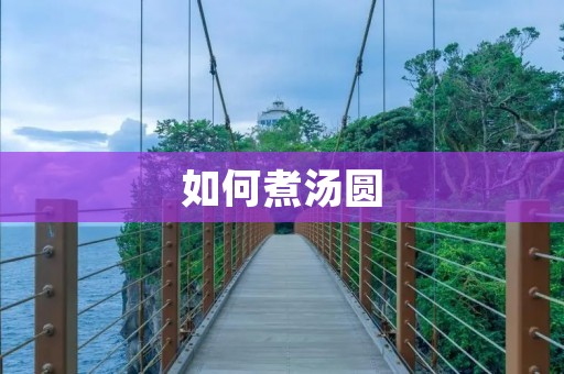 如何煮汤圆 如何煮汤圆
