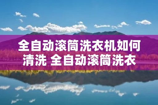 全自动滚筒洗衣机如何清洗 全自动滚筒洗衣机如何清洗污垢
