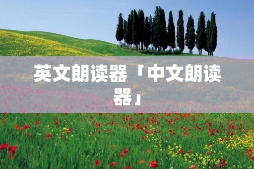 英文朗读器「中文朗读器」
