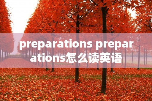 preparations preparations怎么读英语