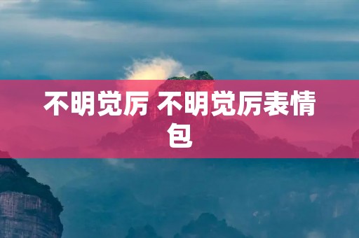 不明觉厉 不明觉厉表情包