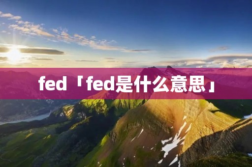 fed「fed是什么意思」