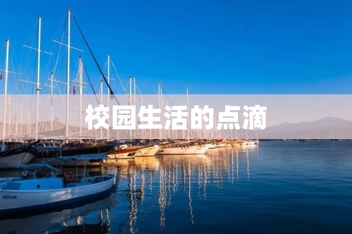 校园生活的点滴