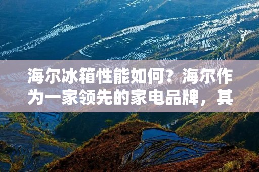 海尔冰箱性能如何？海尔作为一家领先的家电品牌，其冰箱的性能表现一直备受关注。那么，海尔冰箱性能到底怎么样呢？下面我们从几个方面来介绍。