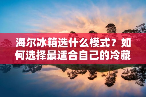 海尔冰箱选什么模式?如何选择最适合自己的冷藏模式? 海尔冰箱选什么模式?如何选择最适合自己的冷藏模式?