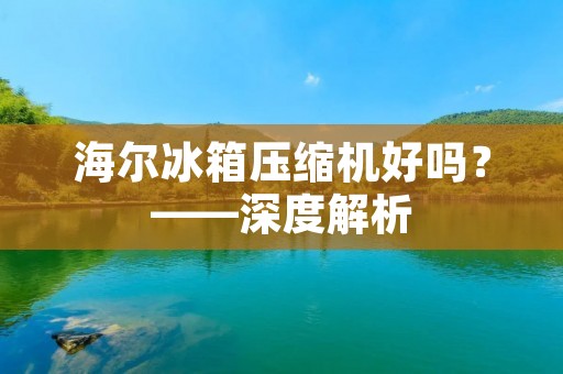 海尔冰箱压缩机好吗?——深度解析 海尔冰箱压缩机好吗?——深度解析