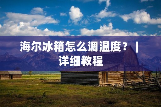 海尔冰箱怎么调温度？ | 详细教程