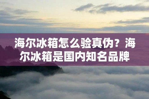 海尔冰箱怎么验真伪？海尔冰箱是国内知名品牌，但是也有一些假冒伪劣产品在市场上流传。那么，我们该如何判断一款海尔冰箱是否真伪呢？