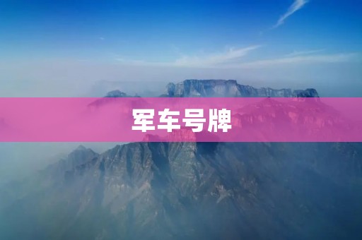 军车号牌：一种特殊的标识