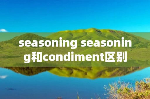 seasoning seasoning和condiment区别