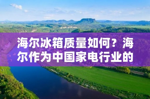 海尔冰箱质量如何？海尔作为中国家电行业的领军企业，其冰箱产品在市场上一直备受关注。那么，海尔冰箱的质量到底好不好呢？下面我们就来详细分析一下。
