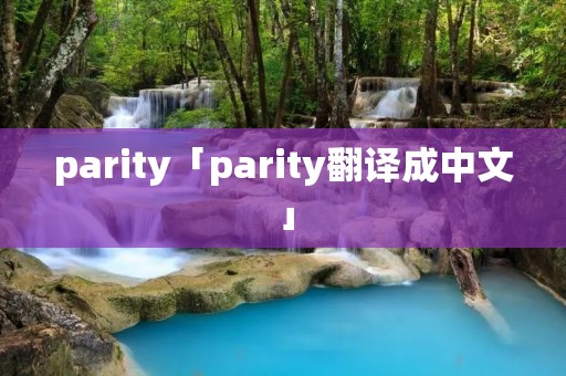 parity「parity翻译成中文」