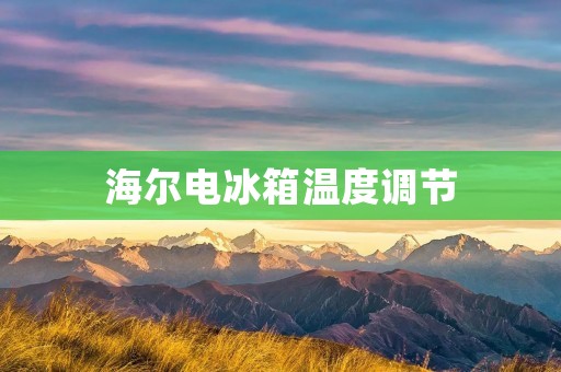 海尔电冰箱温度调节:如何让食物保鲜更久? 海尔电冰箱温度调节:如何让食物保鲜更久?