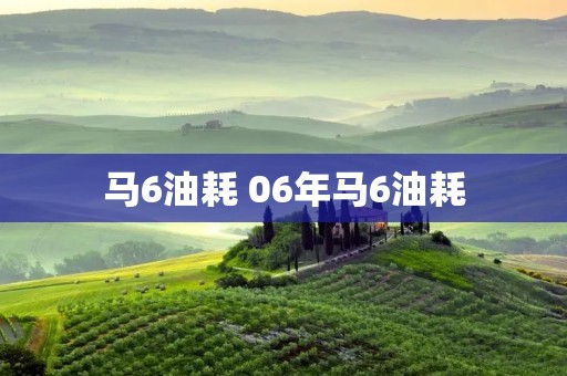 马6油耗 06年马6油耗 马6油耗 06年马6油耗