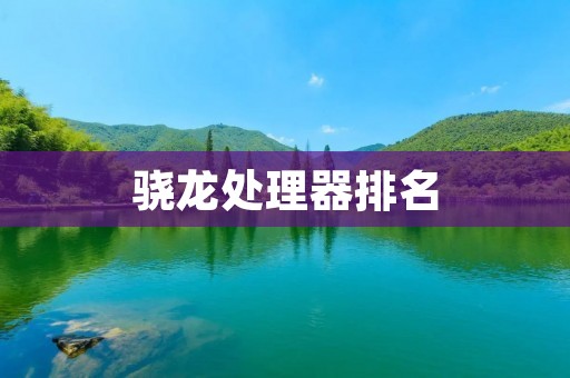 骁龙处理器排名:哪一款才是最强大的?