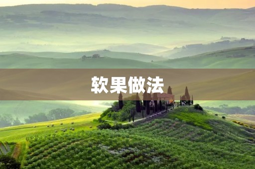 软果做法：口感鲜美的自制软糯水果