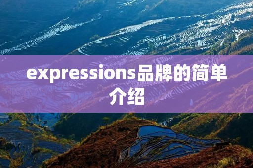 expressions品牌的简单介绍 expressions品牌的简单介绍