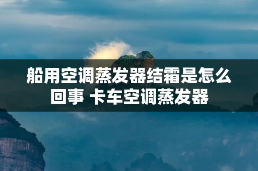 船用空调蒸发器结霜是怎么回事 卡车空调蒸发器 船用空调蒸发器结霜是怎么回事 卡车空调蒸发器