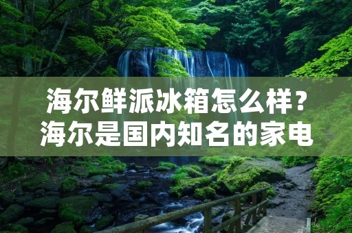 海尔鲜派冰箱怎么样?海尔是国内知名的家电品牌,鲜派冰箱是其旗下的一款智能冰箱,那么这款智能冰箱到底怎么样呢?接下来,本文将从外观设计、内部空间、智能科技、性能表现等方面来为大家详细介绍。 海尔鲜派冰箱怎么样?海尔是国内知名的家电品牌,鲜派冰箱是其旗下的一款智能冰箱,那么这款智能冰箱到底怎么样呢?接下来,本文将从外观设计、内部空间、智能科技、性能表现等方面来为大家详细介绍。