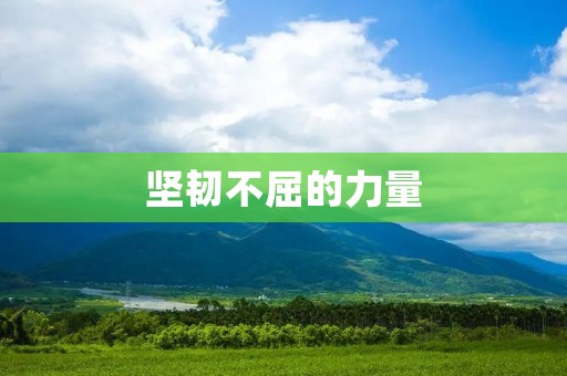 坚韧不屈的力量:探寻坚强的内在本质
