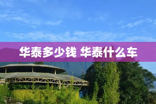 华泰多少钱 华泰什么车